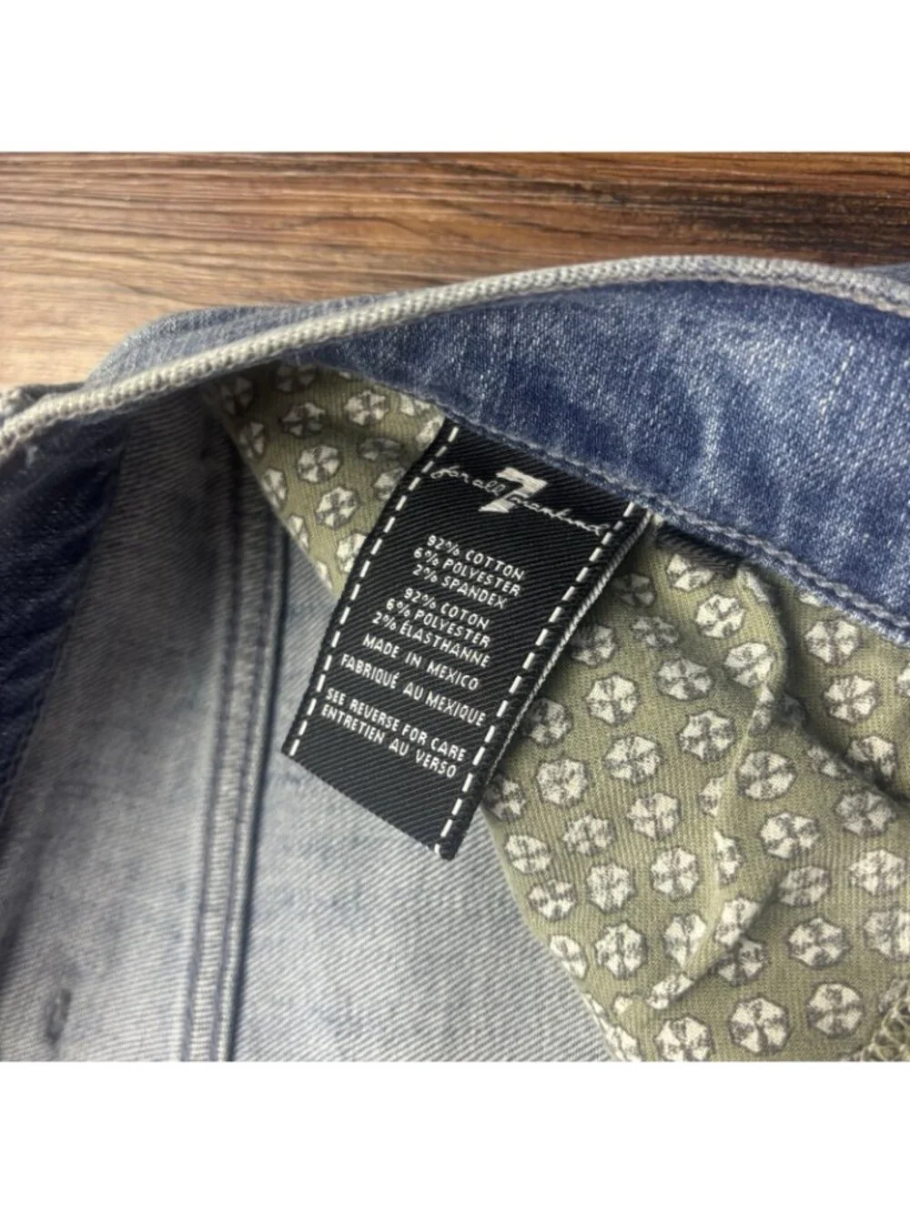 7 For All Mankind Carsen Luxe Performance Jeans Light Wash Men’s Size 38